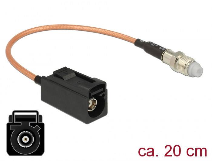 Câble avec capteur et connecteur, long d'environ 20 cm, sur fond blanc. Adapté pour les connexions électroniques.