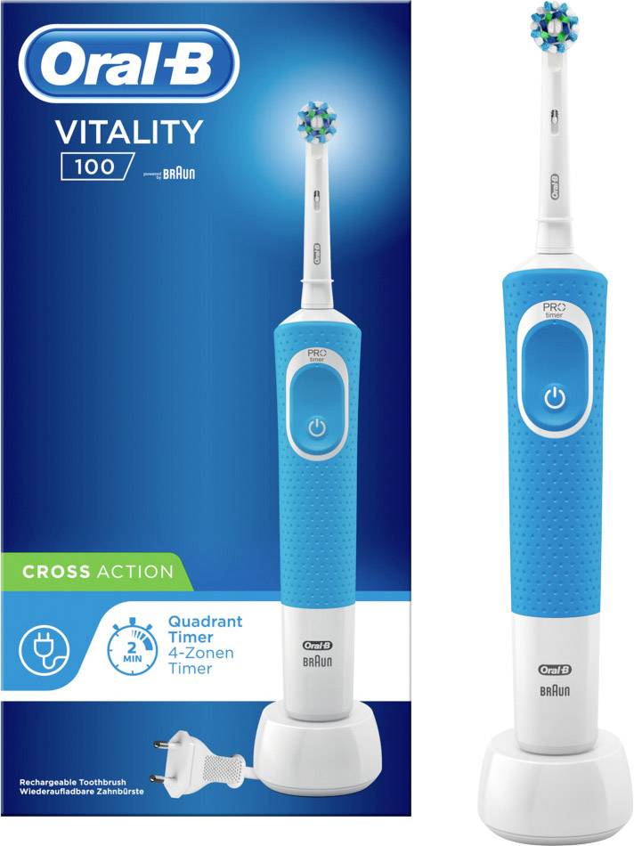 Oral-B Vitality 100 blue 120069 Brosse à dents électrique rotatif / oscillant blanc, bleu-2