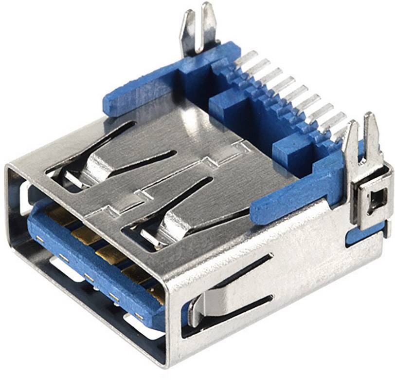 Connecteur USB embase femelle horizontale econ connect U3BU1ASMT1 avec clips de fixation 1 pc(s)