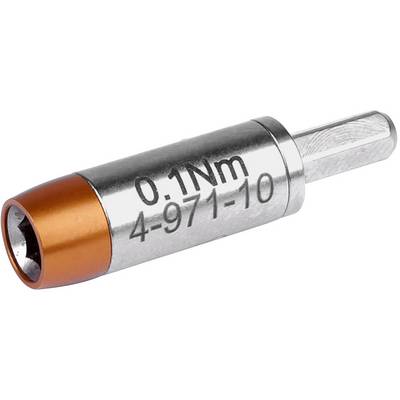 Une clé dynamométrique portant l'inscription '0.1Nm 4-971-10', utilisée pour le serrage précis des vis et des écrous.