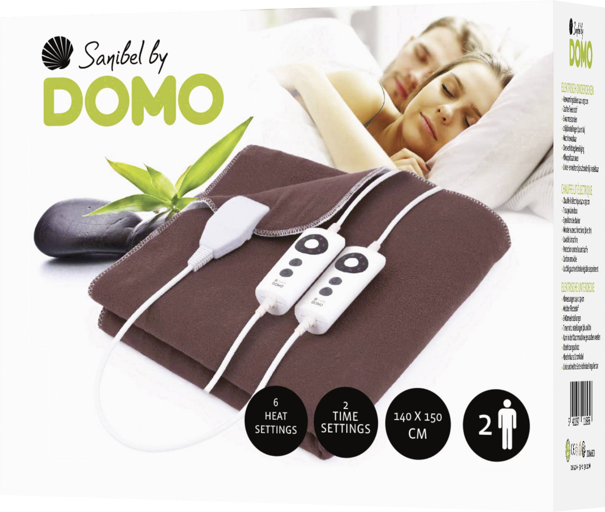 DOMO DO606ED Surmatelas chauffant 110 W marron-2