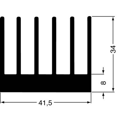 Dissipateur à lamelles Fischer Elektronik SK 189 50 SA 10019565  3.5 K/W (L x l x H) 50 x 41.5 x 34 mm 1 pc(s)