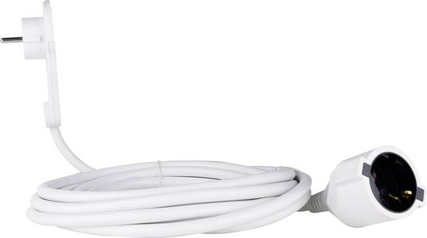REV 0016035114 alimentation Rallonge   blanc 3.00 m H05VV-F 3G 1,5 mm² plat
