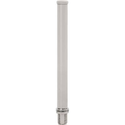 Objet métallique cylindrique gris avec un bord strié à son extrémité inférieure, ressemblant à un tuyau ou à une rallonge.