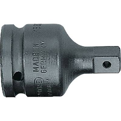 Adaptateur en métal, de forme cylindrique, avec un petit raccord carré et des gravures latérales : 'MADE IN GERMANY'.