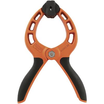 Une pince-étau orange et noire avec des poignées ergonomiques, adaptée pour une utilisation en atelier ou pour les travaux manuels.