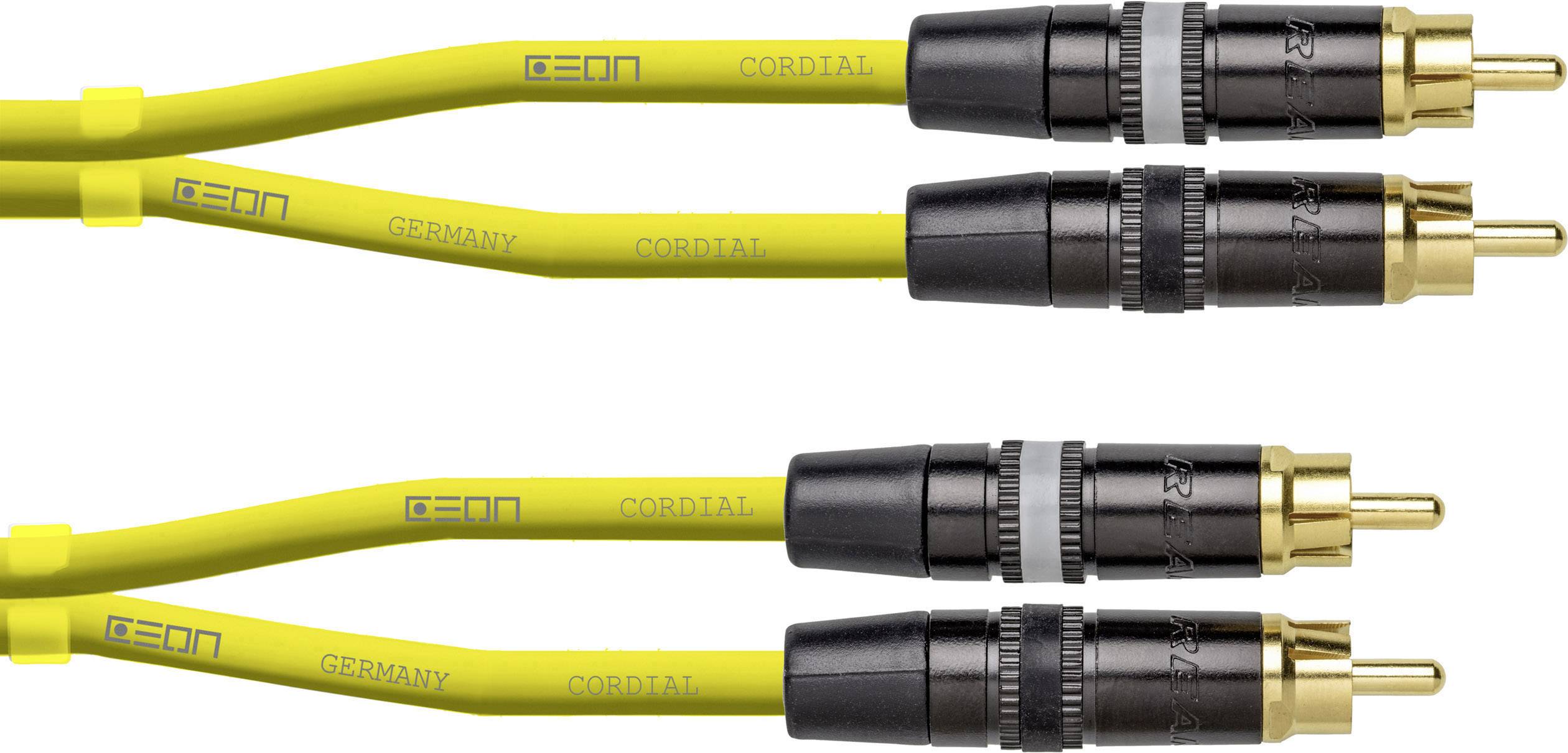 Cordial CEON DJ RCA 0.6 Y audio Câble de liaison [2x Cinch-RCA mâle - 2x Cinch-RCA mâle] 0.60 m jaune-0