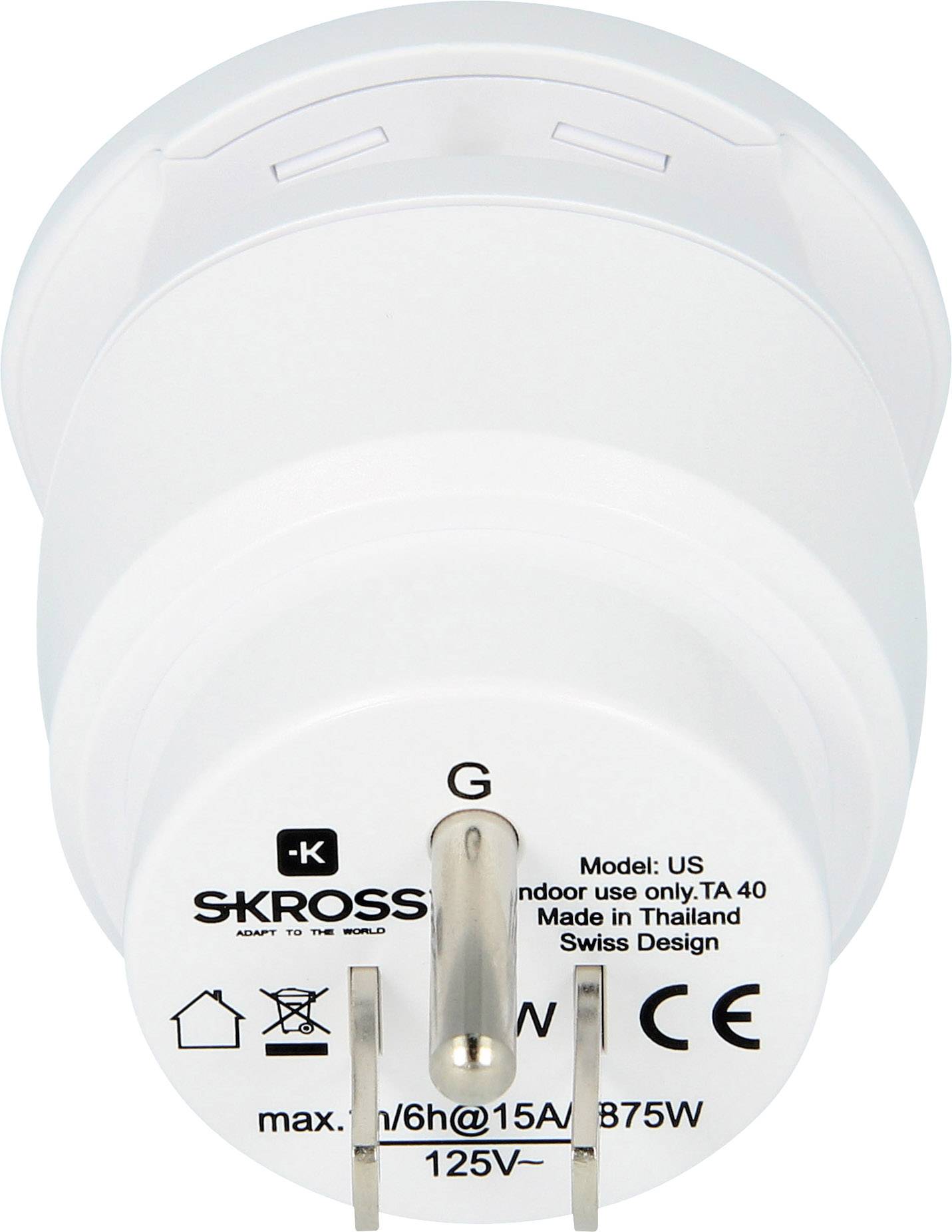Skross 1.500204-E Adaptateur de voyage CO W to USA-2