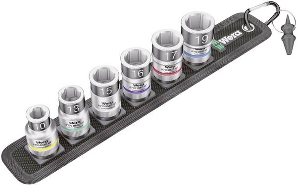 Wera Belt C 1 Zyklop Jeu de douilles  1/2" (12.5 mm) 7 pièces 05003995001
