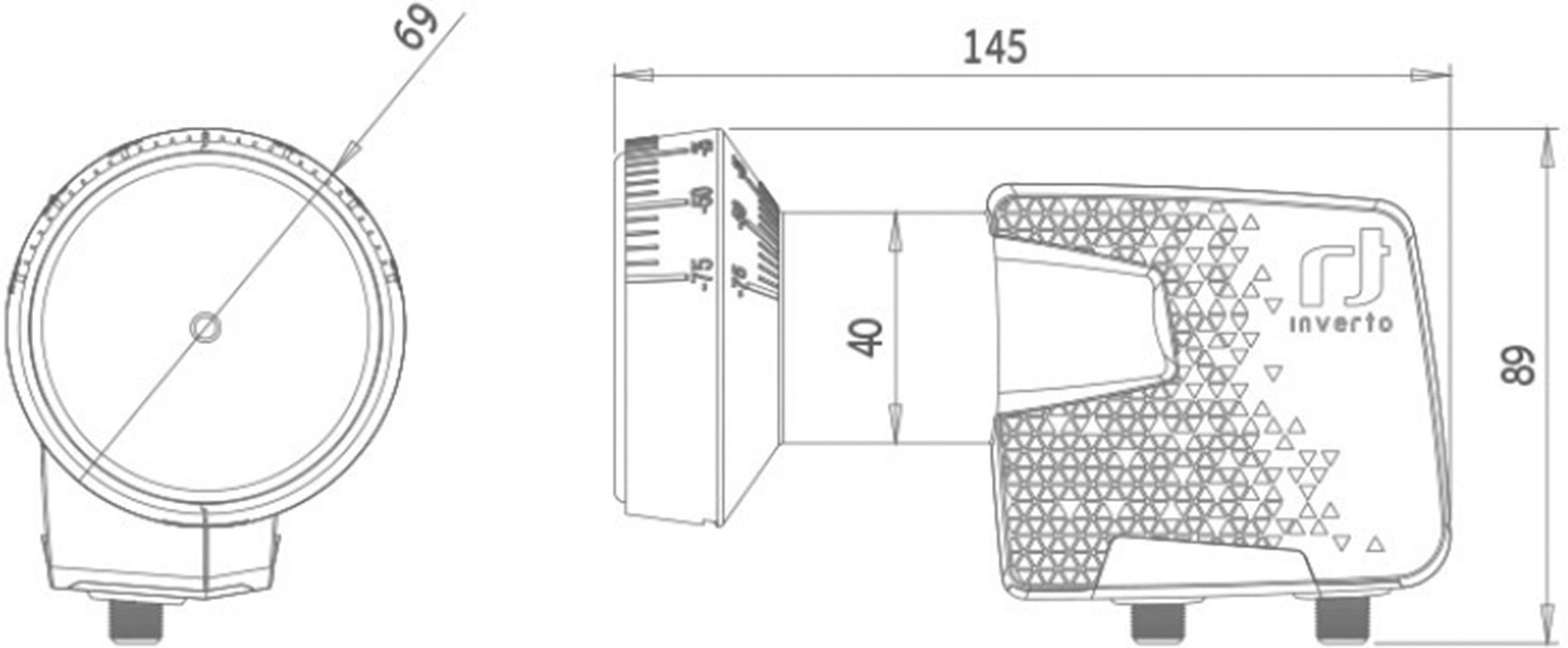LNB Twin Inverto Premium Pour Parabole - Réception HD Et UHD Optimale
