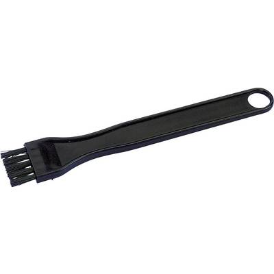 Un pinceau de nettoyage noir avec des poils longs, idéal pour nettoyer les petits appareils électroniques et les endroits difficiles d'accès.