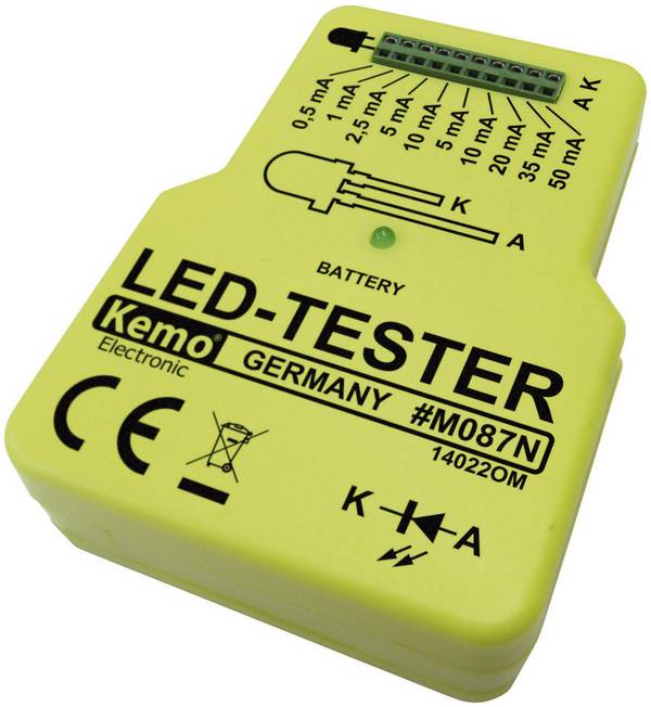 Testeur LED kit monté Kemo M087N 9 V/DC  1 pc(s)