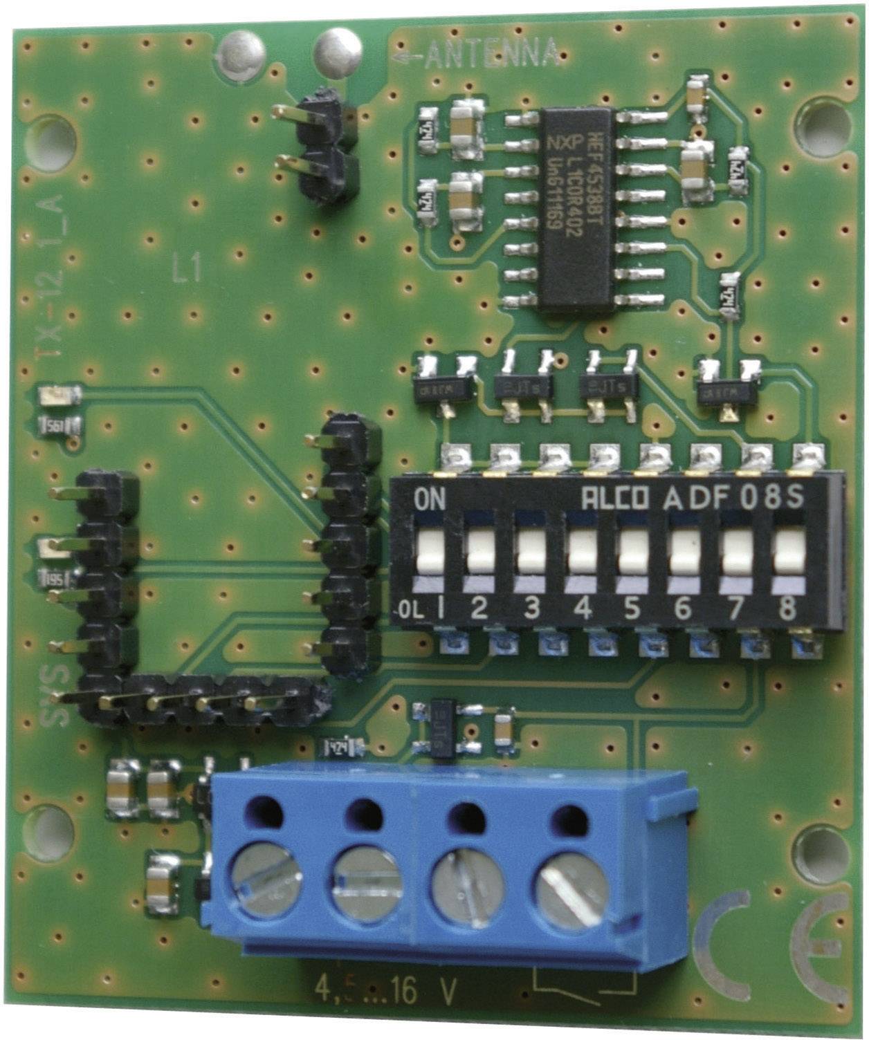 Émetteur fixe 1 canal TX121 pour module d'émission CX12 T kit monté alim Portée max. 1000 m