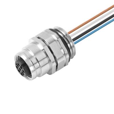 Connecteur à équiper femelle M12 Weidmüller SAIE-M12B-4-0.5U-FP-M16 1861190000 1 pc(s)
