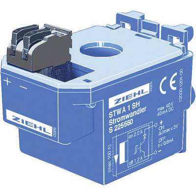 Convertisseur de courant bleu de Ziehl, modèle STWA 1 SH, adapté pour max. 40V, 40mA DC.