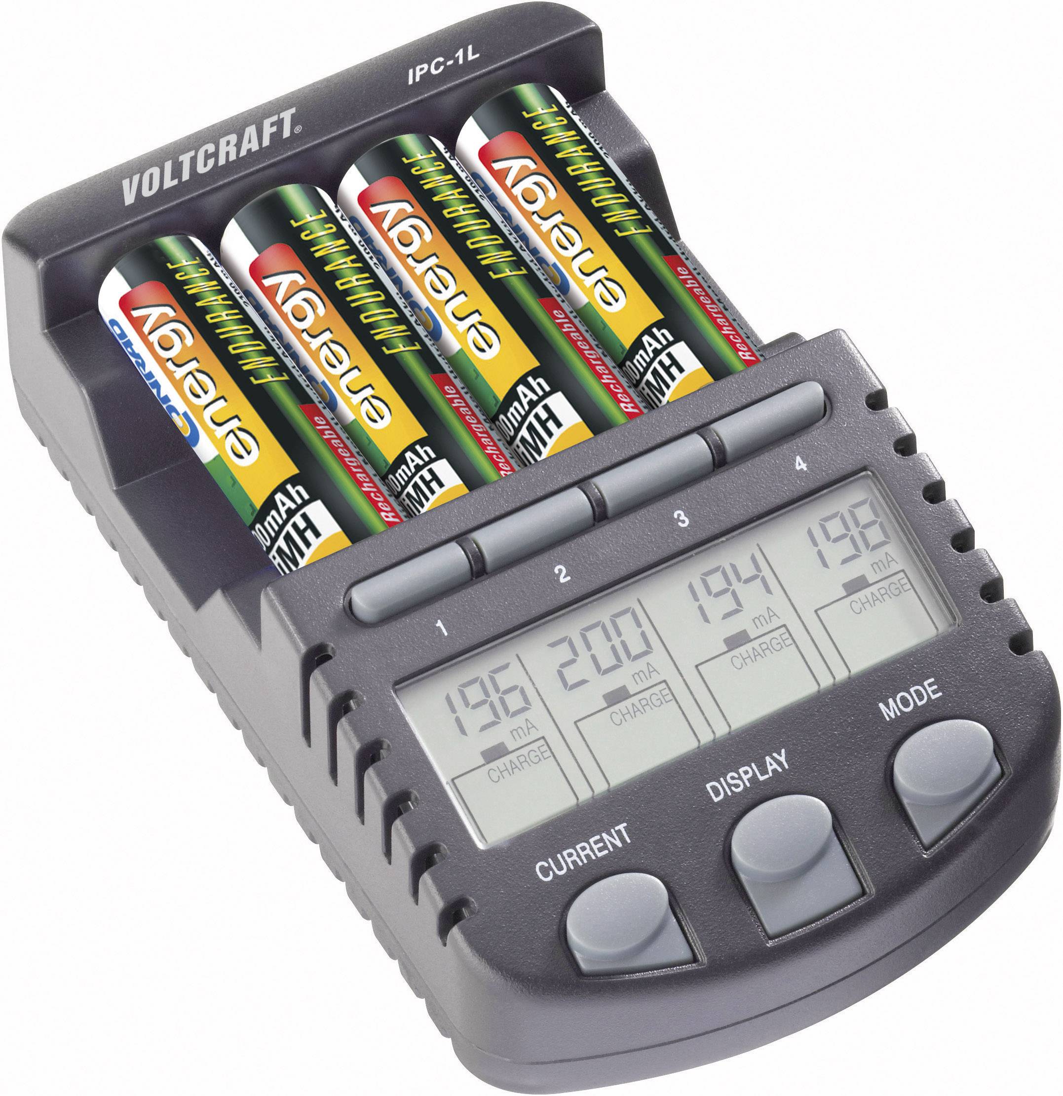 Chargeur de piles rondes NiCd, NiMH avec accus VOLTCRAFT IPC-1L-2