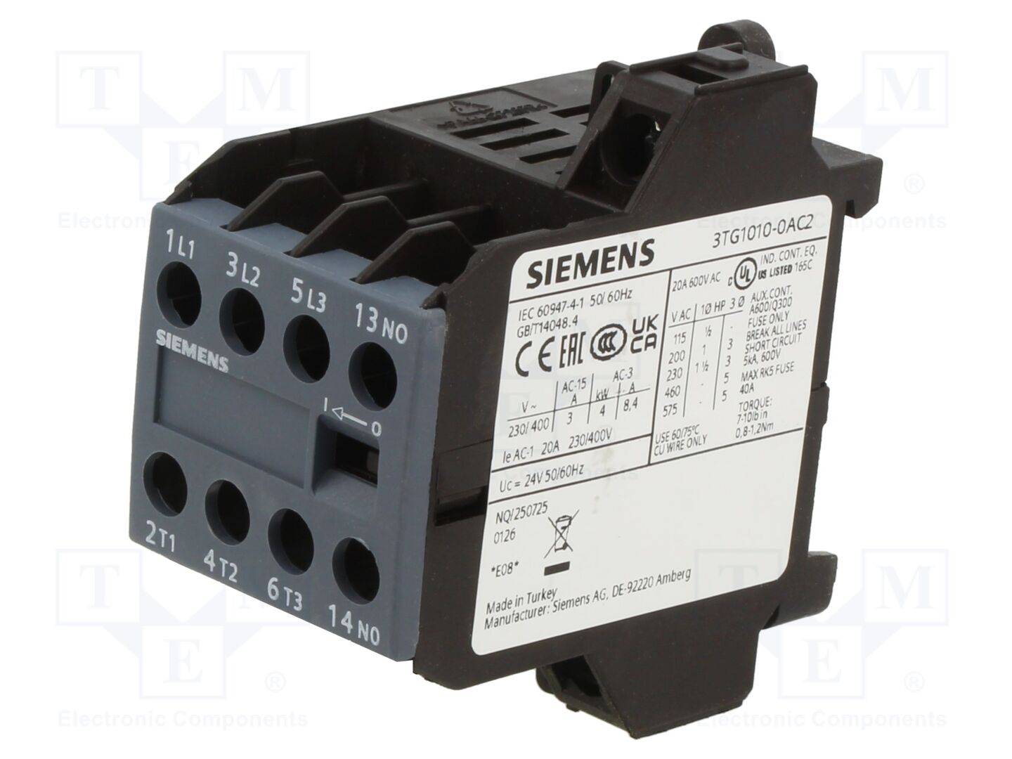 Relais de puissance Siemens 3TG1010-0AC2-0
