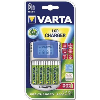 Chargeur de piles rondes NiMH avec accus Varta LCD-Lader-1