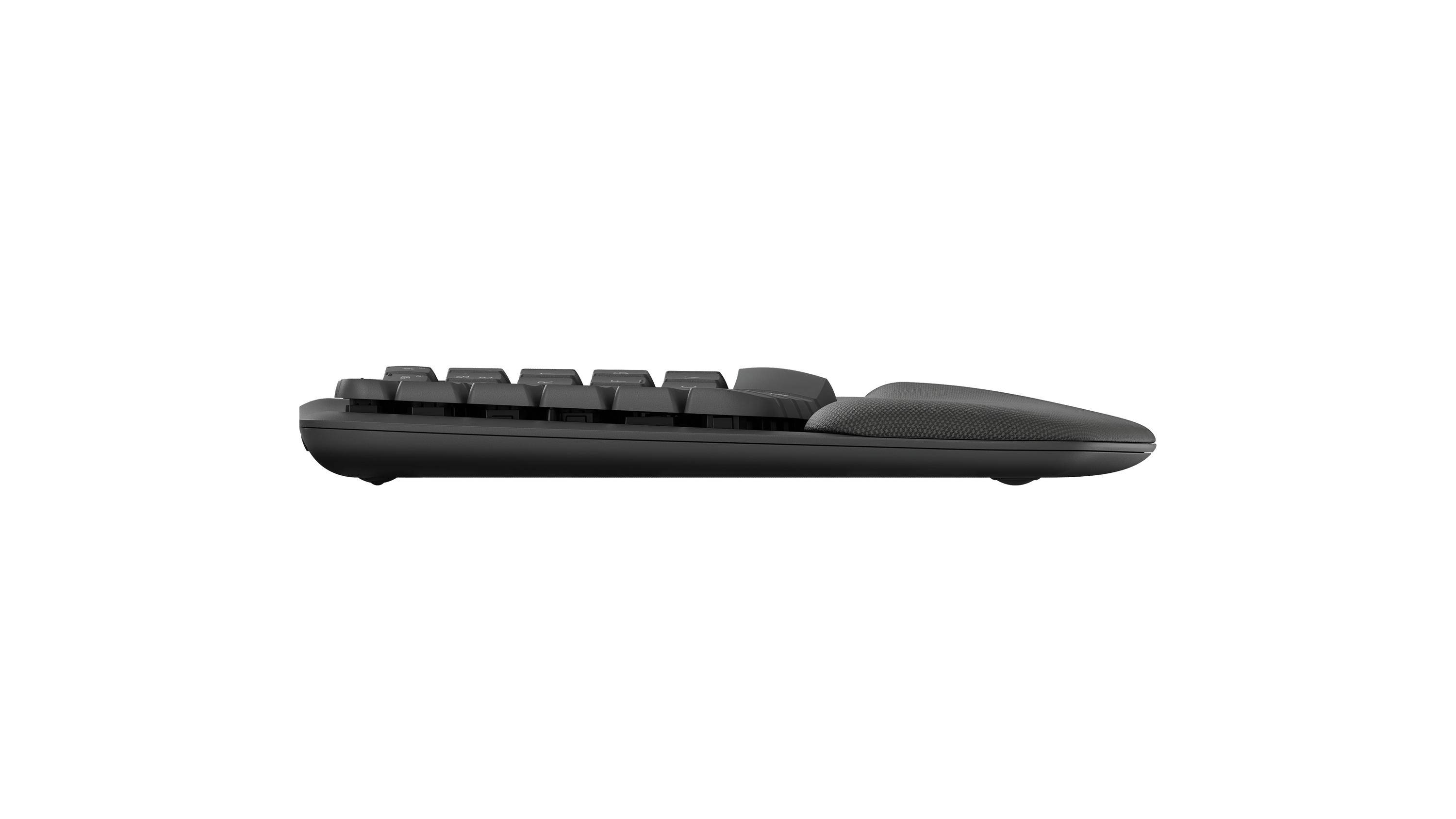 Logitech ERGO 920-012286, Taille réelle (100 %), Sans fil, RF sans fil + Bluetooth, Clavier à membrane, AZERTY, Graphite-3