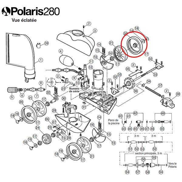 Pneu Blanc De Rechange Pour Polaris 180/280/380 Polaris c10-1