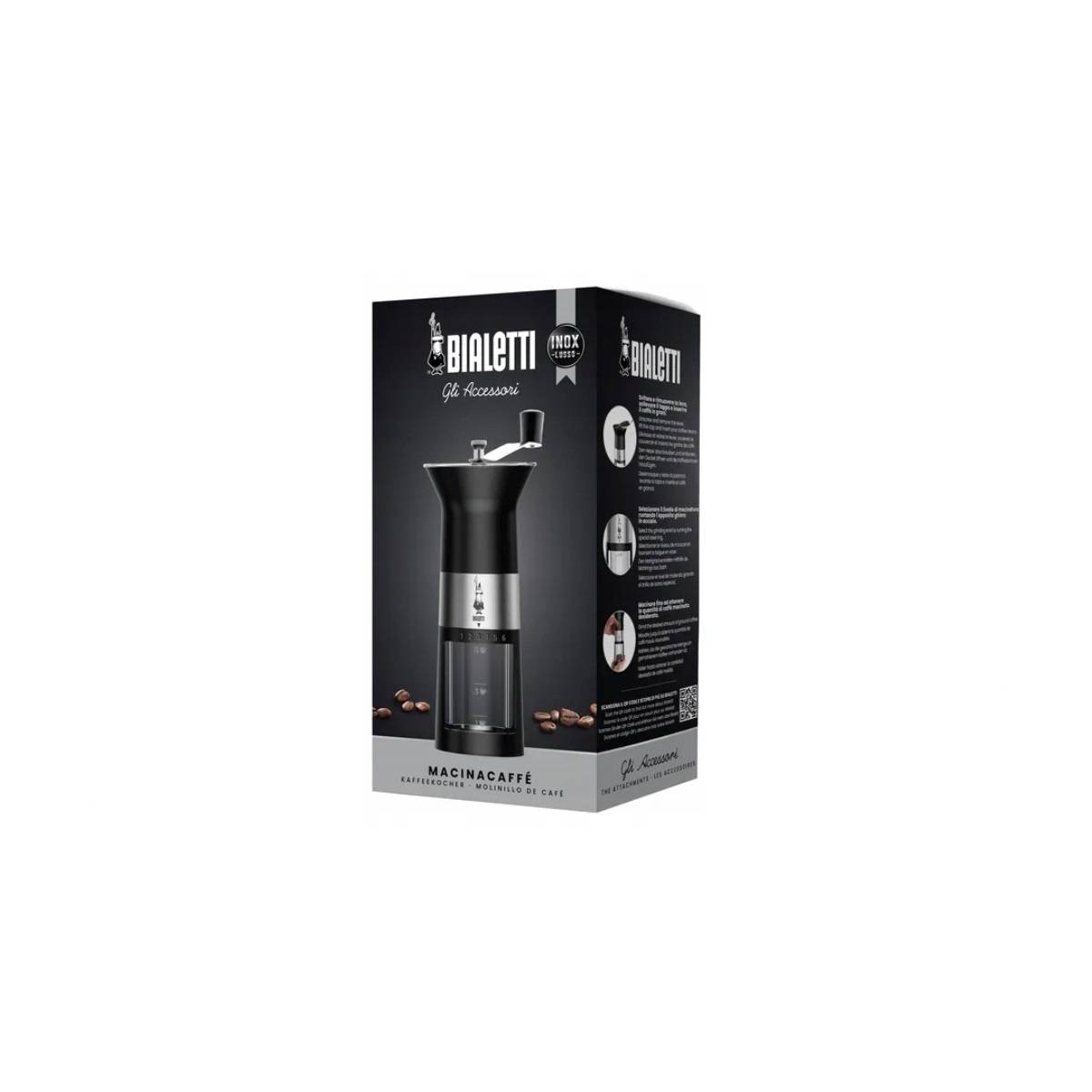 Moulin à Café Manuel Noir/inox Bialetti MCPRO001-2