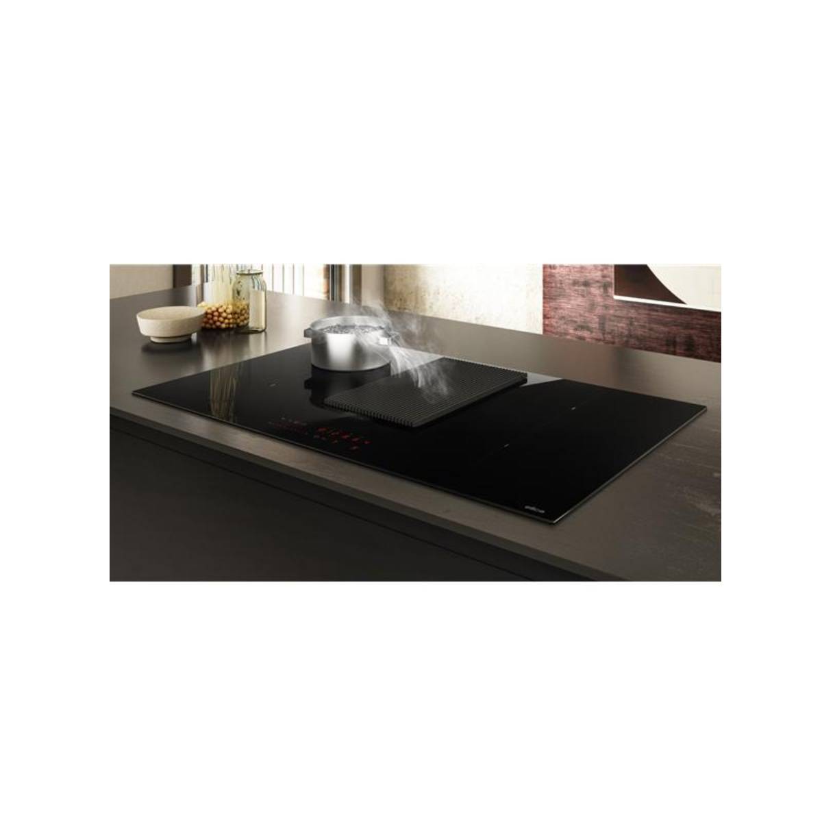 Table De Cuisson Aspirante Induction 83cm 4 Feux 7400w Noir Elica PRF0210553-3