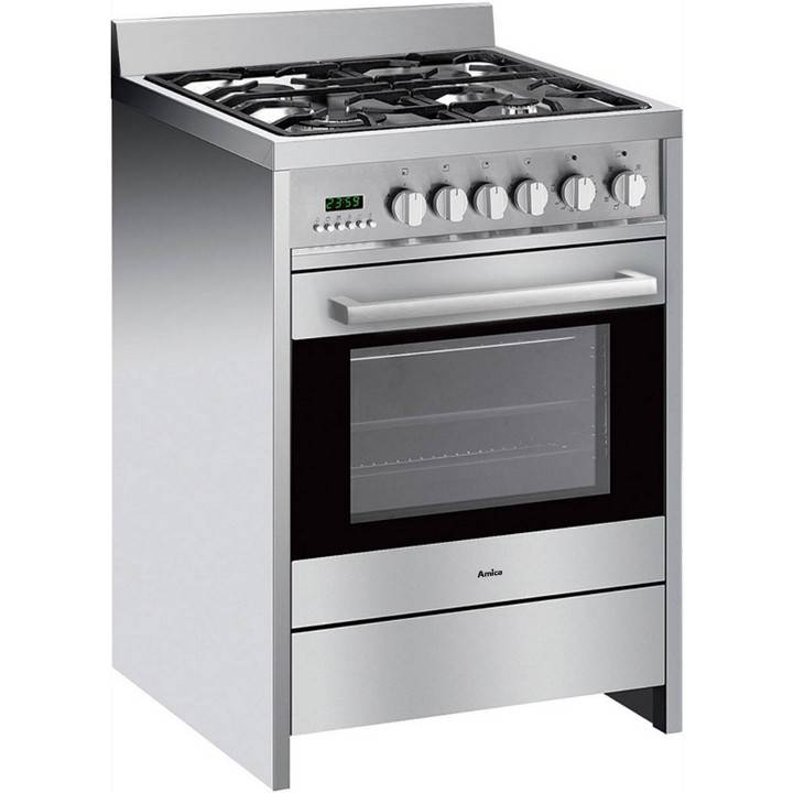 Cuisinière Gaz A 68l 4 Feux Inox Amica acme2005x-2