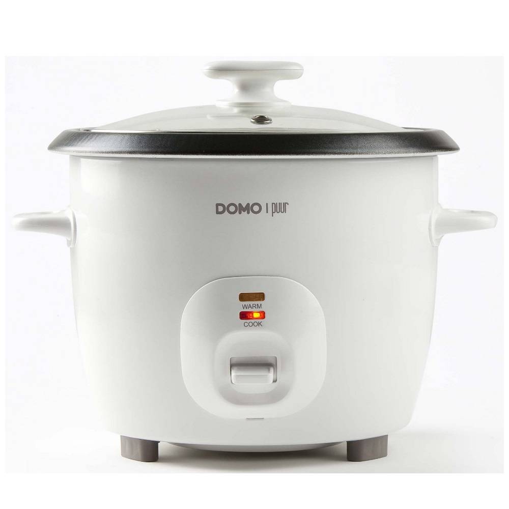 Cuiseur à Riz 1.3l 536w Avec Panier Vapeur Blanc Domo DO9176RK-0