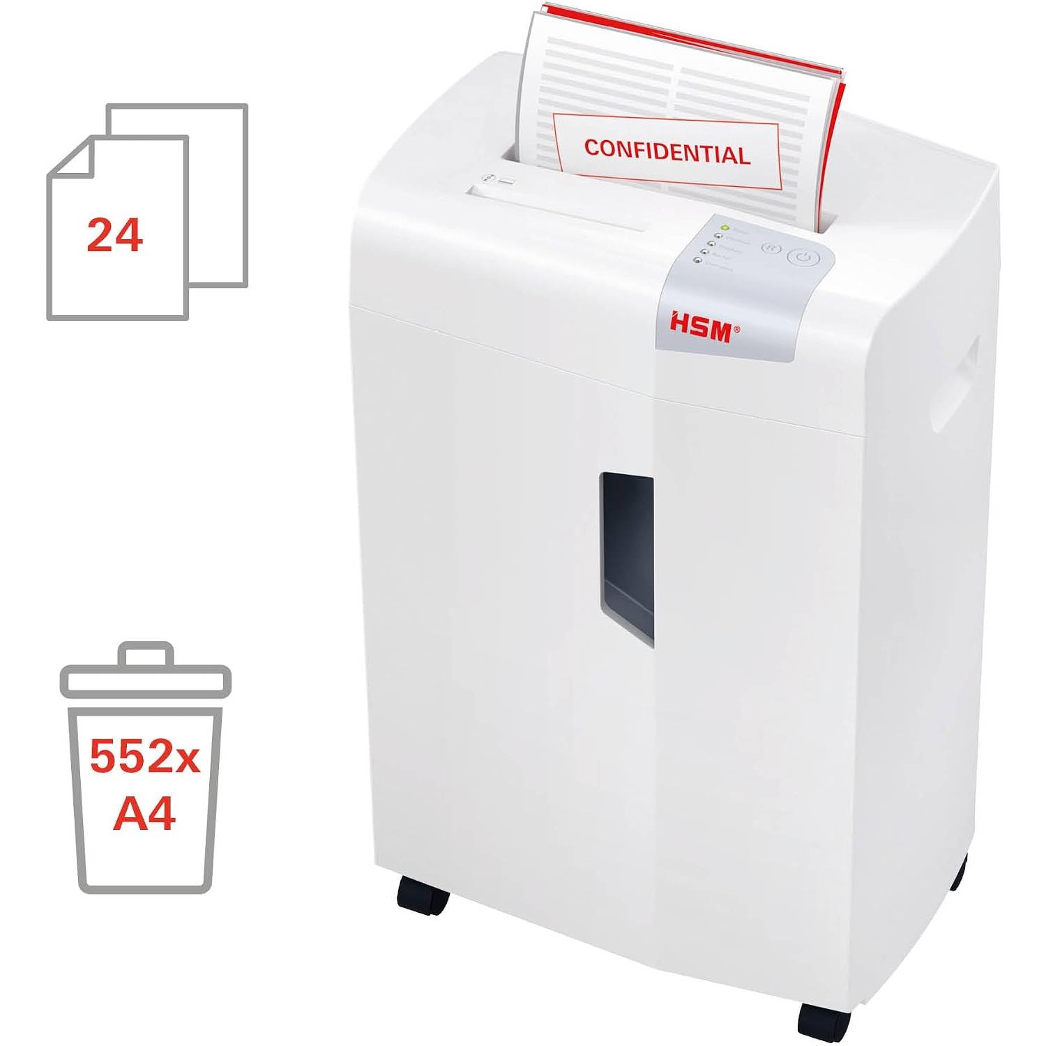 Destructeur De Documents 24 Feuilles Coupe En Particules 4x37mm Hsm 1039111-2