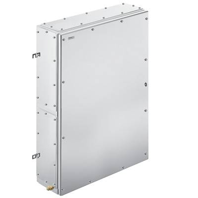 Boîtier rectangulaire métallique, probablement destiné à des applications techniques ou industrielles. Aucune marque visible.