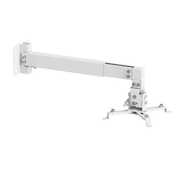 Support mural vidéoprojecteur blanc - bras 36,5-60 cm