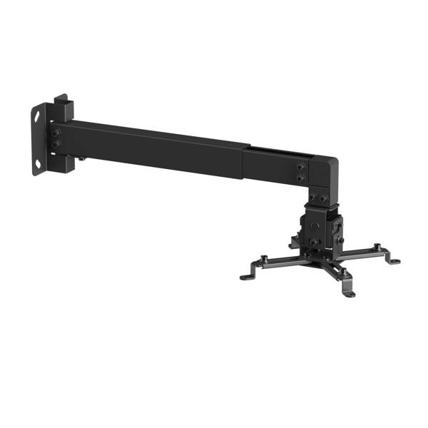 Support mural vidéoprojecteur noir - bras 36,5-60 cm