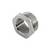 Raccord de réduction en métal permettant de connecter des tuyaux de différents diamètres, de couleur argent, avec un filetage externe sur un côté.