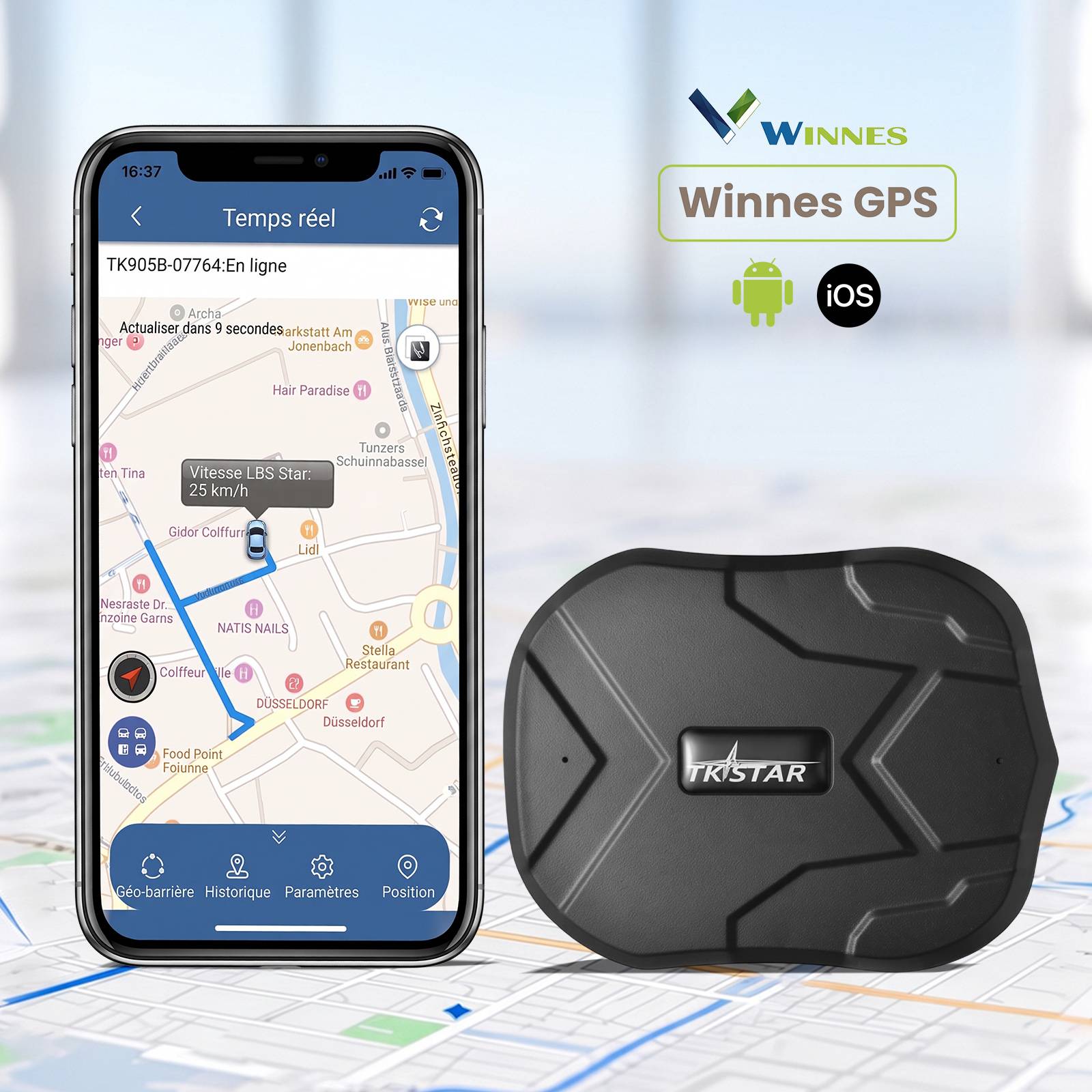 Traceur GPS pour Véhicule 4G LTE Magnétique Batterie 10000 mAh IP65-2