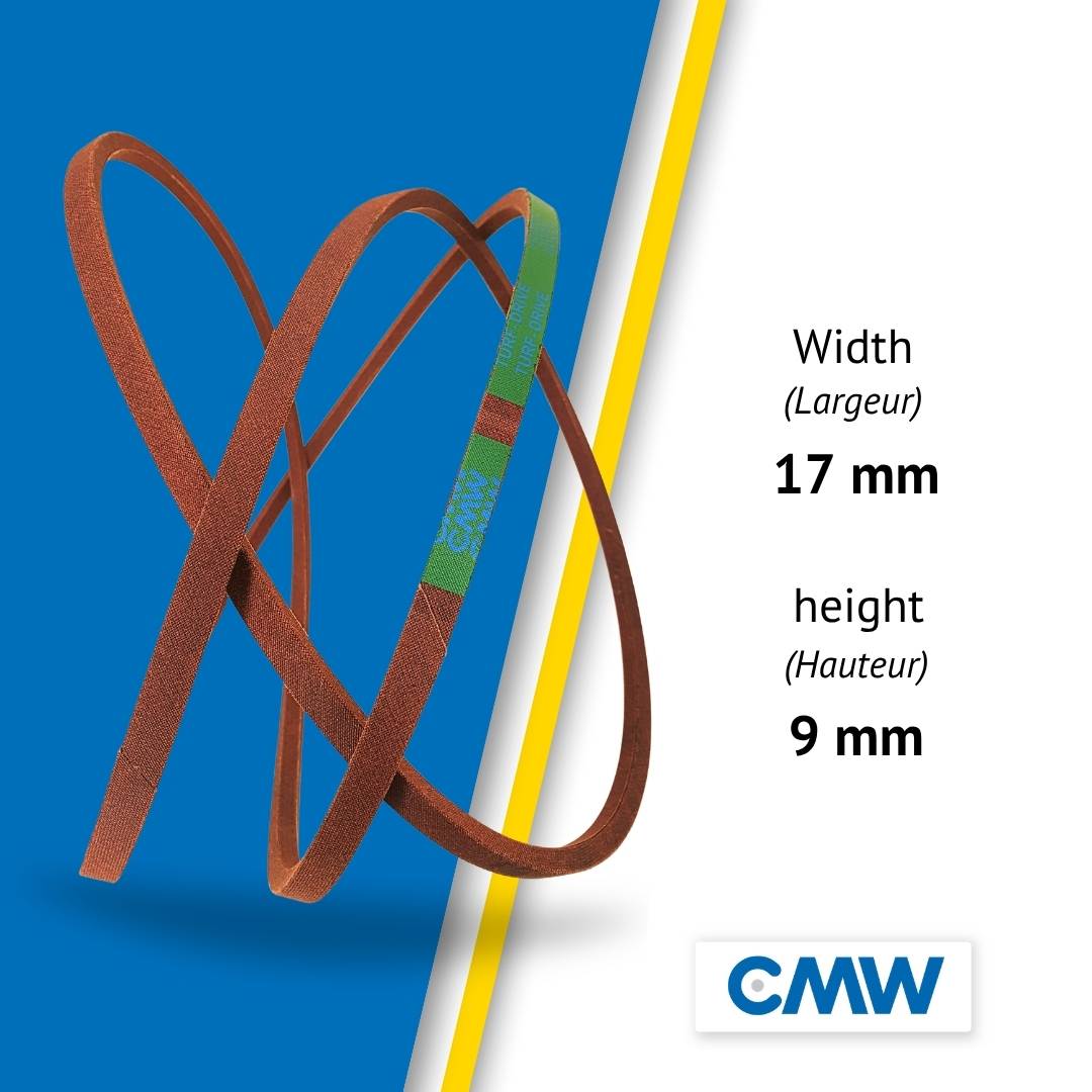CMW Courroie motoculteur 5LK-560 17x9mm Li 1365,48mm Le 1422mm-2