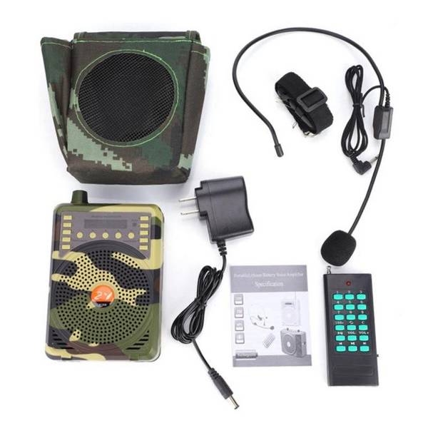 Amplificateur De Voix Bluetooth Sans Fil Avec Télécommande Et Sac Camouflage