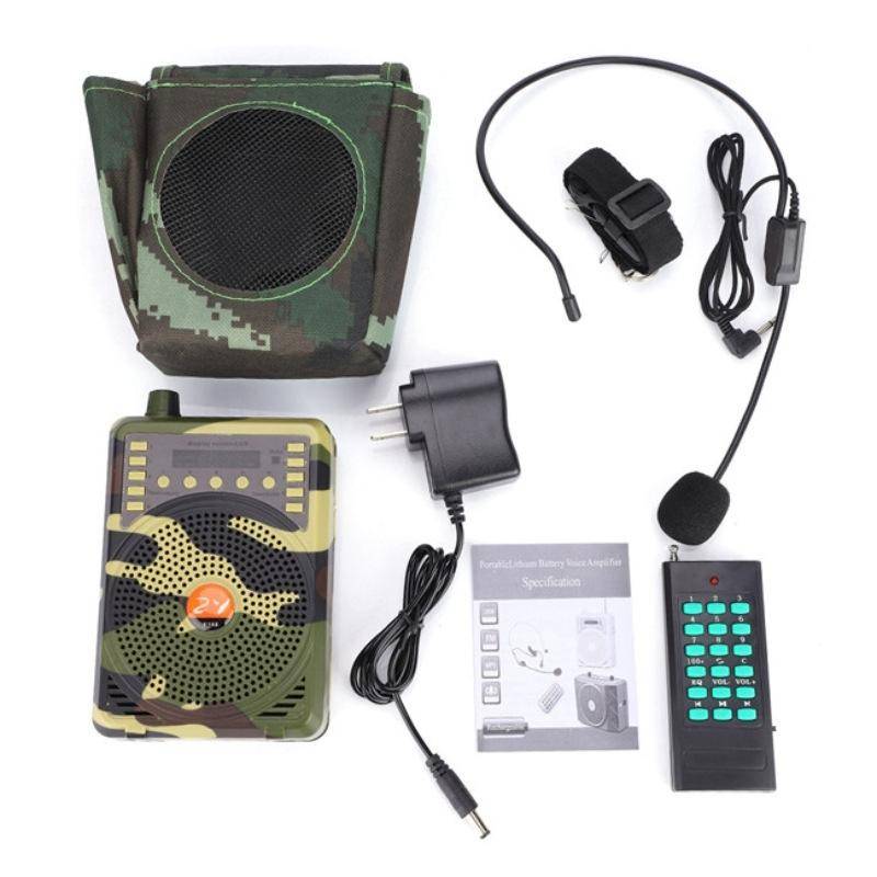 Amplificateur De Voix Bluetooth Sans Fil Avec Télécommande Et Sac Camouflage-0