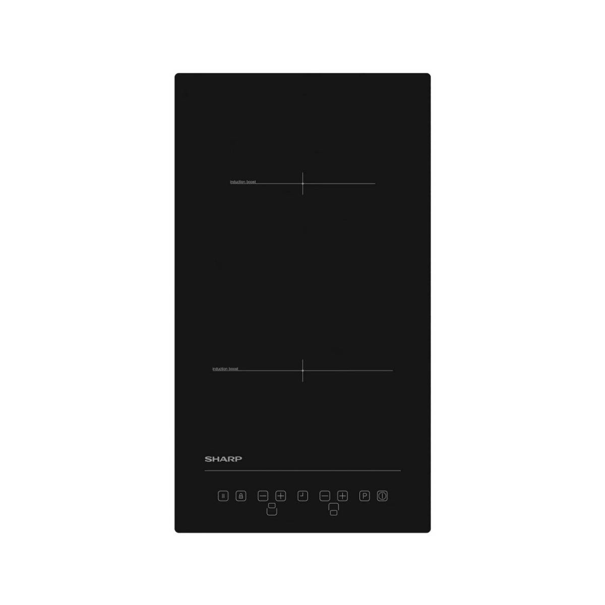 Table Induction Domino 30cm 2 Feux Sharp KH3I25NT0K-EU-0