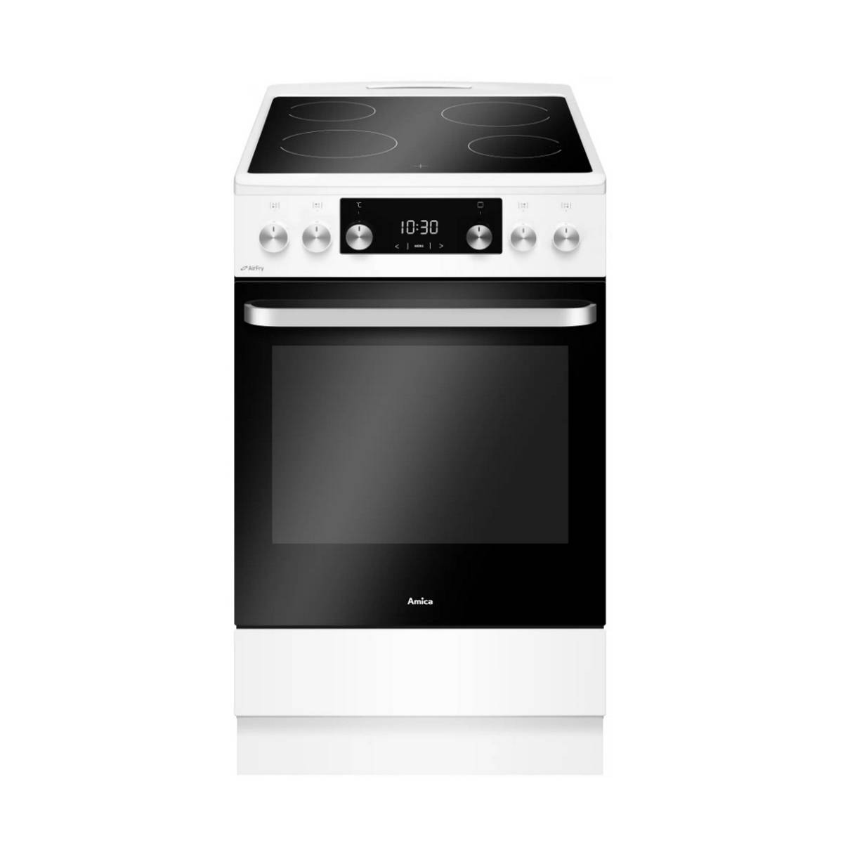 Cuisinière Vitrocéramique 65l 4 Feux Blanc Amica ACV605RB-0