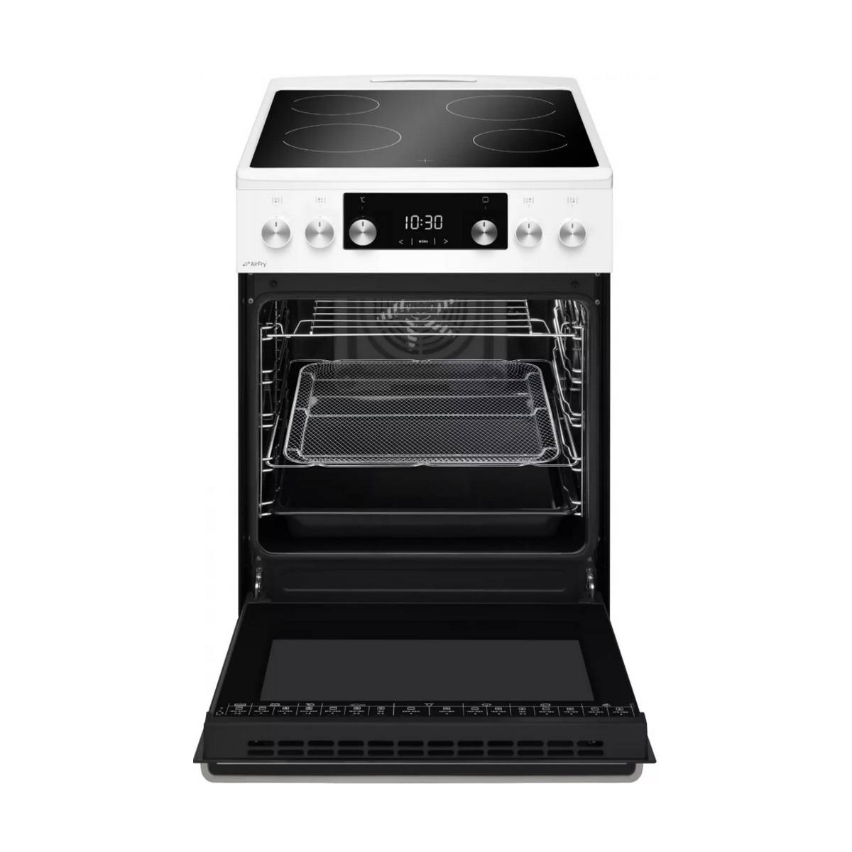 Cuisinière Vitrocéramique 65l 4 Feux Blanc Amica ACV605RB-2