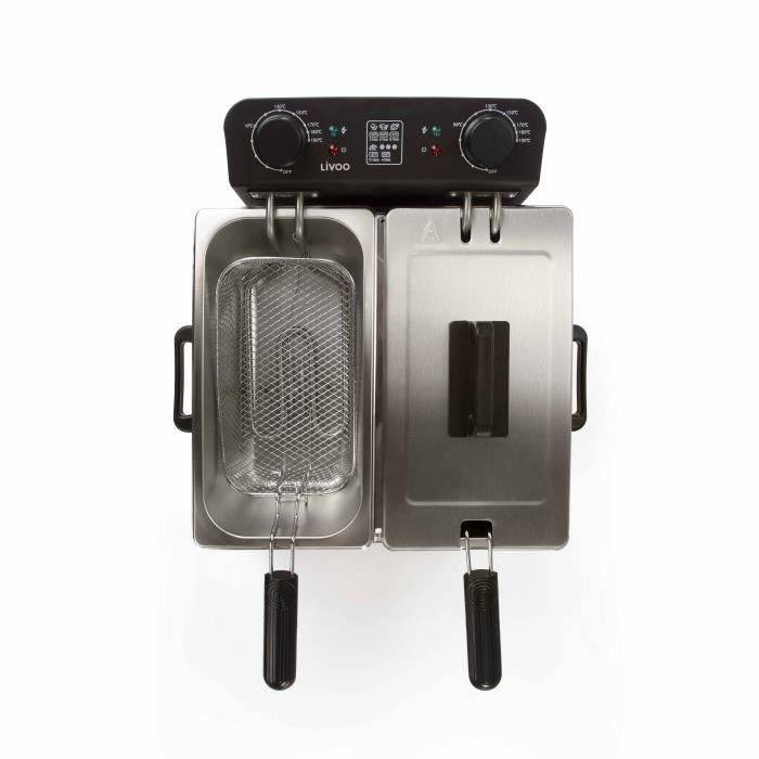 Friteuse Double 2x3l 3300w Inox Livoo doc217-1