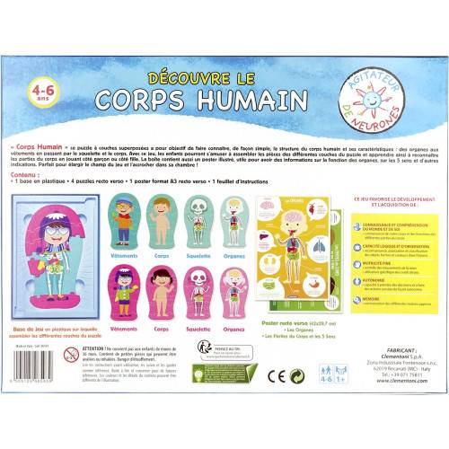 Puzzle Anatomie Découvre le corps humain Clementoni-1