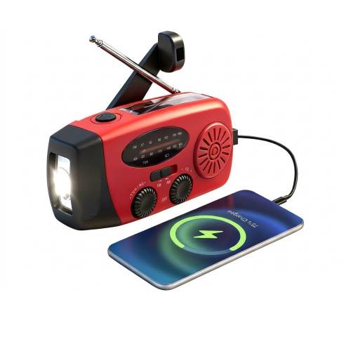 Radio solaire avec dynamo et lampe de poche LED-2