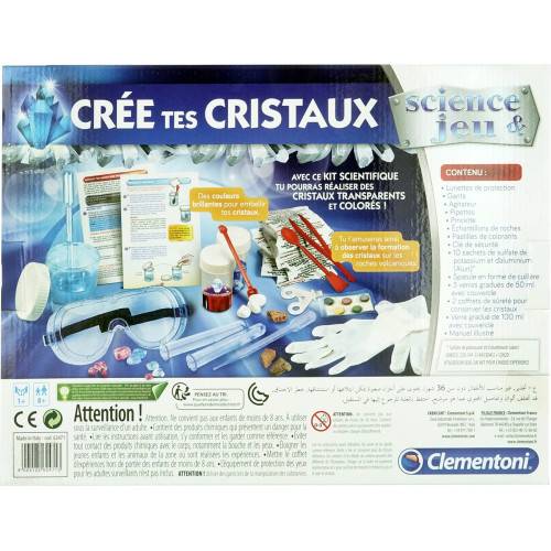 Coffret scientifique Crée tes Cristaux Clementoni-3