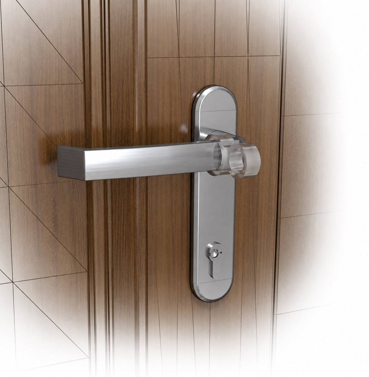 Lot de 5 butées transparentes pour poignée de porte, protection murale anti-choc LPP BA700 Clair-2