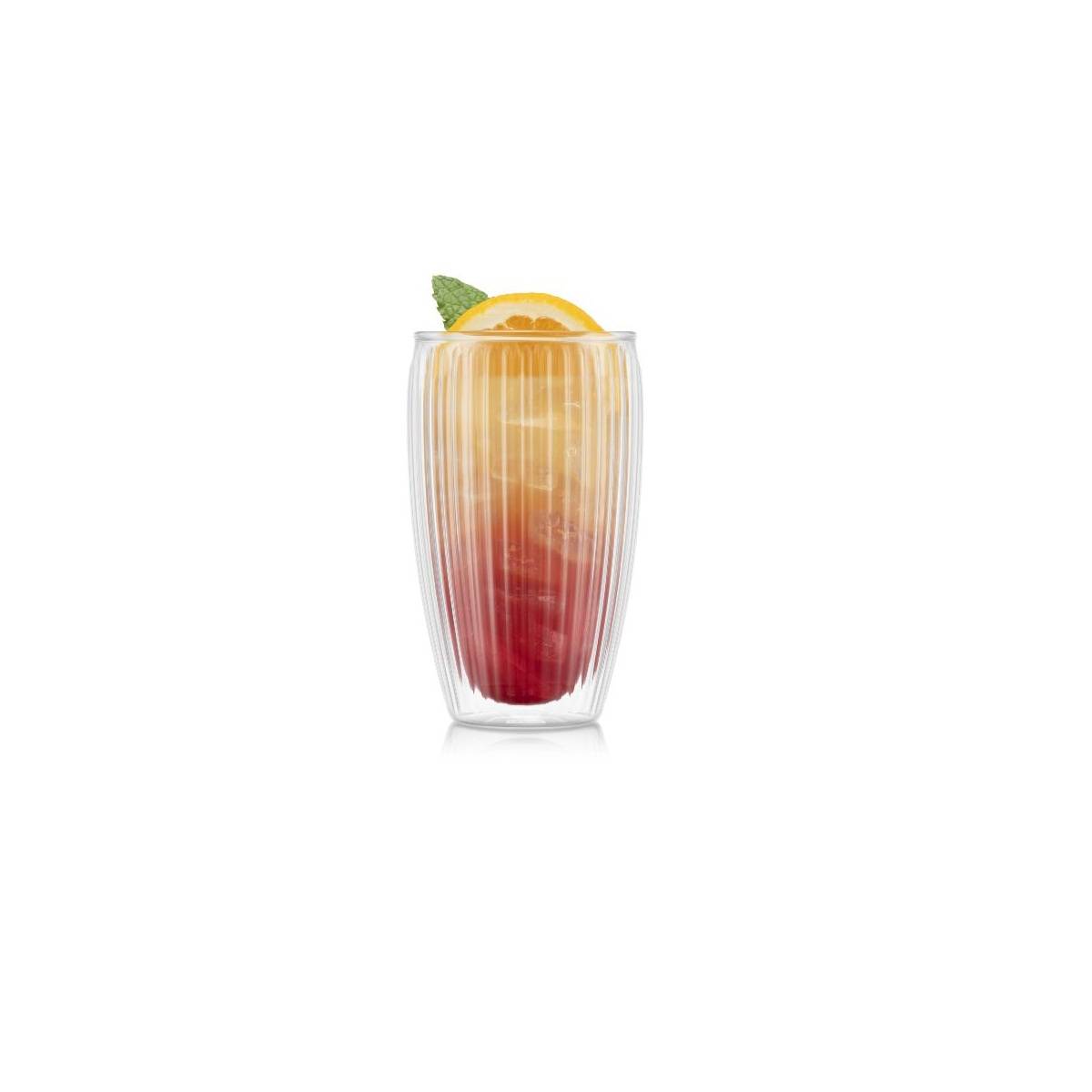 Set De 2 Verres Double Paroi 45cl Pavina Striés Bodum 12250-10-2