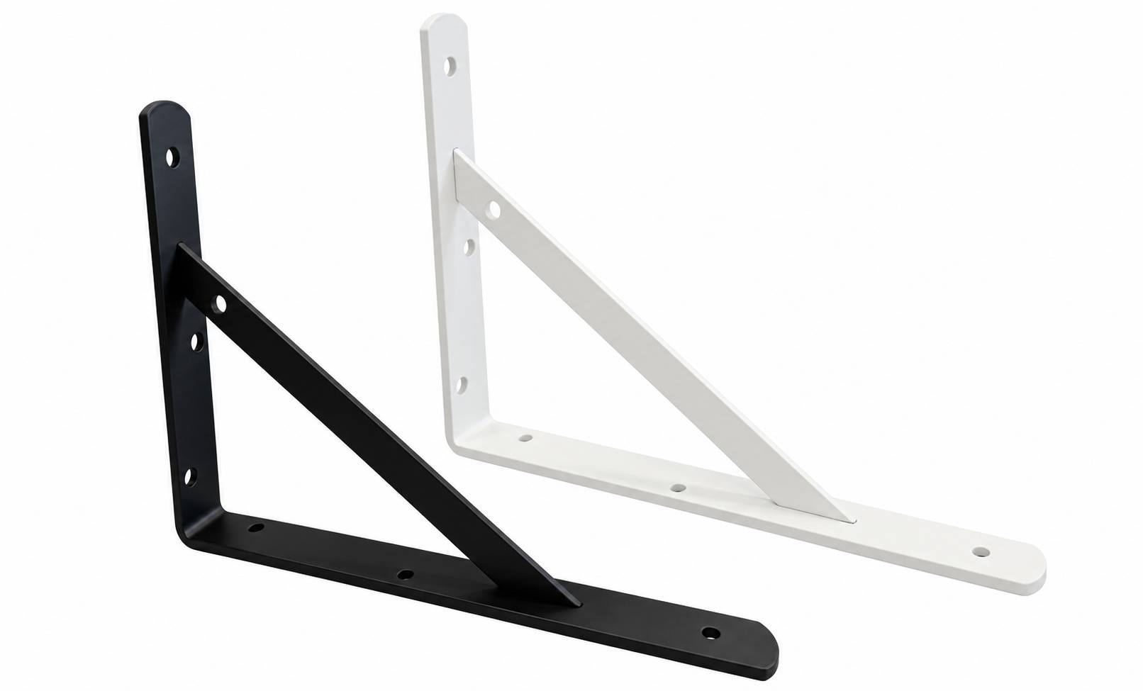 Support pour étagère avec renfort, noir 250 × 400 mm, support mural lourd en acier LPP BA352SY Noir-0