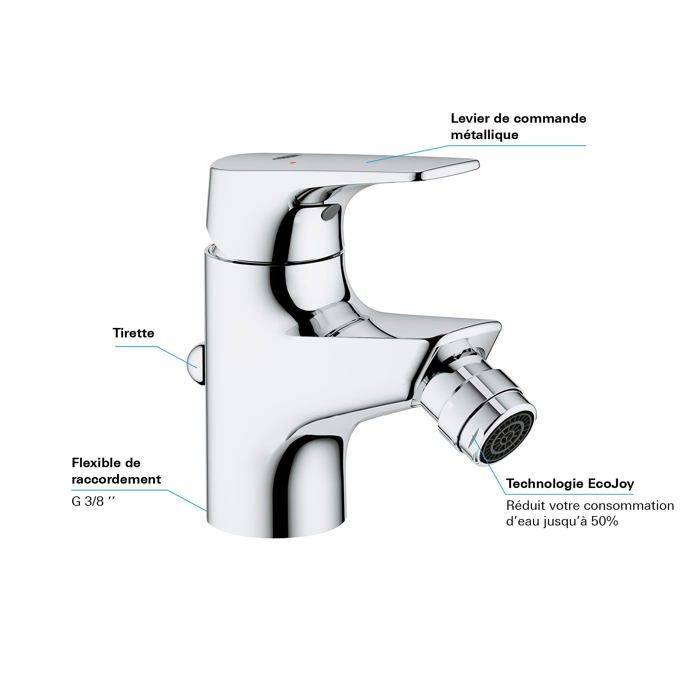 Robinet Bidet Grohe Starflow Monocommande, Design élégant, économie D'eau - Grohe-1