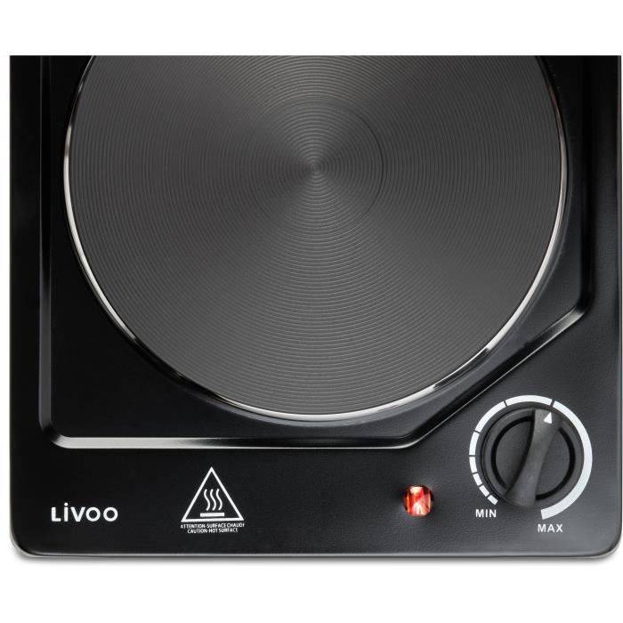 Table De Cuisson électrique 18.5cm 1 Feux 1500w Noir Livoo DOC167N-3