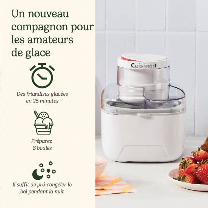 Sorbetière 475ml Blanc Cuisinart icem10e-1